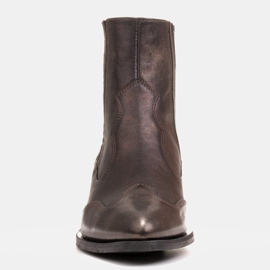 Marco Shoes Crne kaubojske čizme, izblijedjela stara zlatna koža crno 1