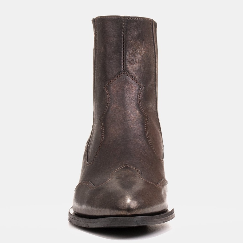 Marco Shoes Crne kaubojske čizme, izblijedjela stara zlatna koža crno 1