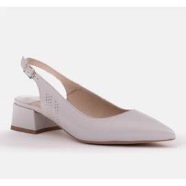 Marco Shoes Elegantne sandale sa mlaznicama sa strane siva 1