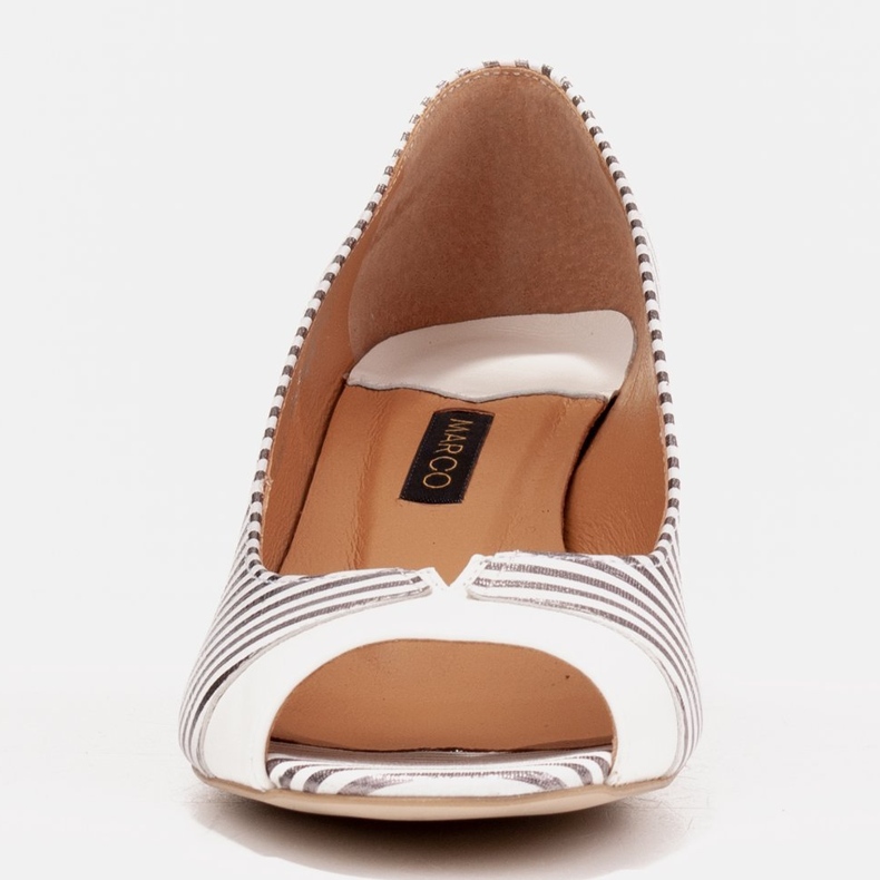 Marco Shoes Pumpe s otvorenim prednjim dijelom, kromirana peta srebro 1
