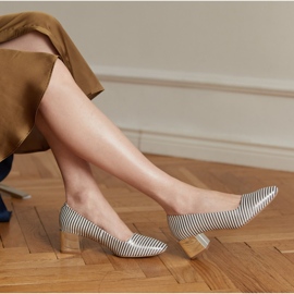 Marco Shoes Elegantne pumpe s metalnom petom srebro 1