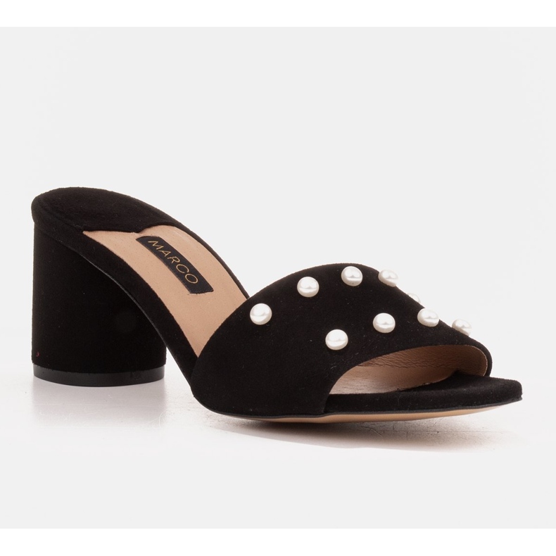 Marco Shoes Marco ženske papuče od prirodnog antilopa crno 1