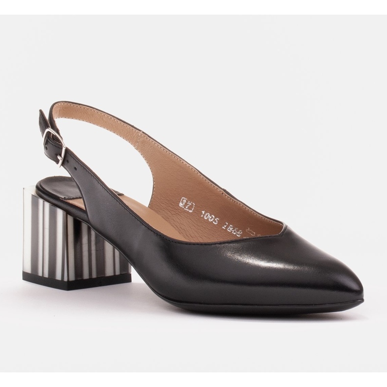 Marco Shoes Elegantne ženske pumpe sa petom od zebre crna 1