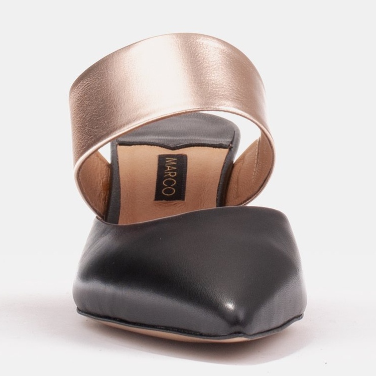 Marco Shoes Elegantne ženske pumpe za ljeto crno zlatna 1