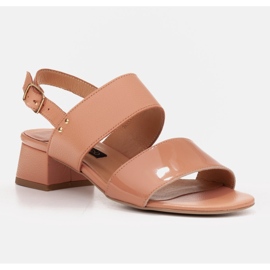 Marco Shoes Cinta sandale s petom presvučenom kožom naranča 1