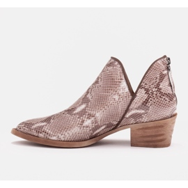 Marco Shoes Čizme od prirodne kože s V izrezom bež smeđa 2