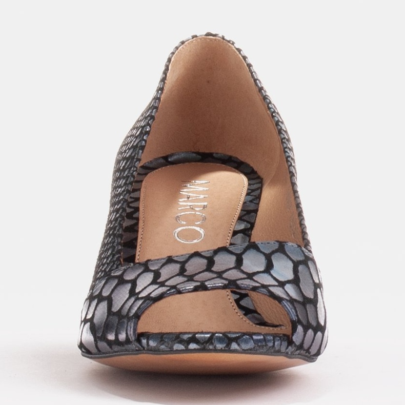 Marco Shoes Udobna ženska obuća s otvorenim prednjim dijelom mornarsko plava 1