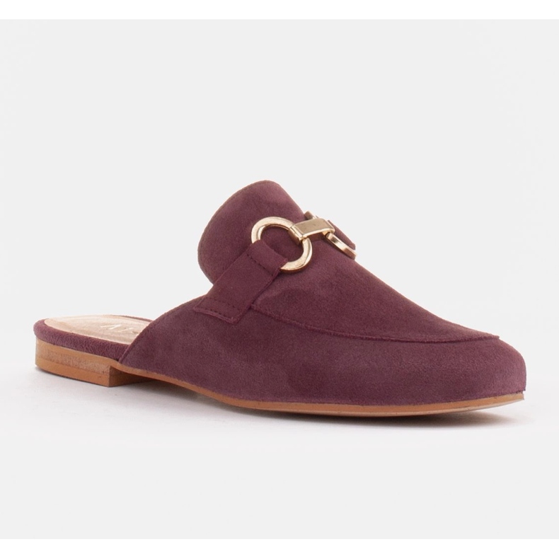 Marco Shoes Ženske papuče od antilopa s ukrasom crvena raznobojna 2