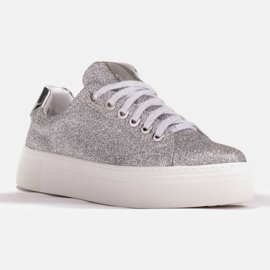 Marco Shoes Ženske tenisice s debelim potplatom 1958P-1207-166-1 srebro 1