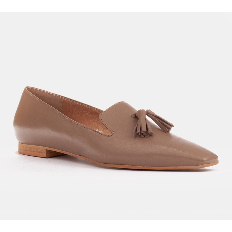 Marco Shoes Ženske gospode balerine s rubovima bež 1