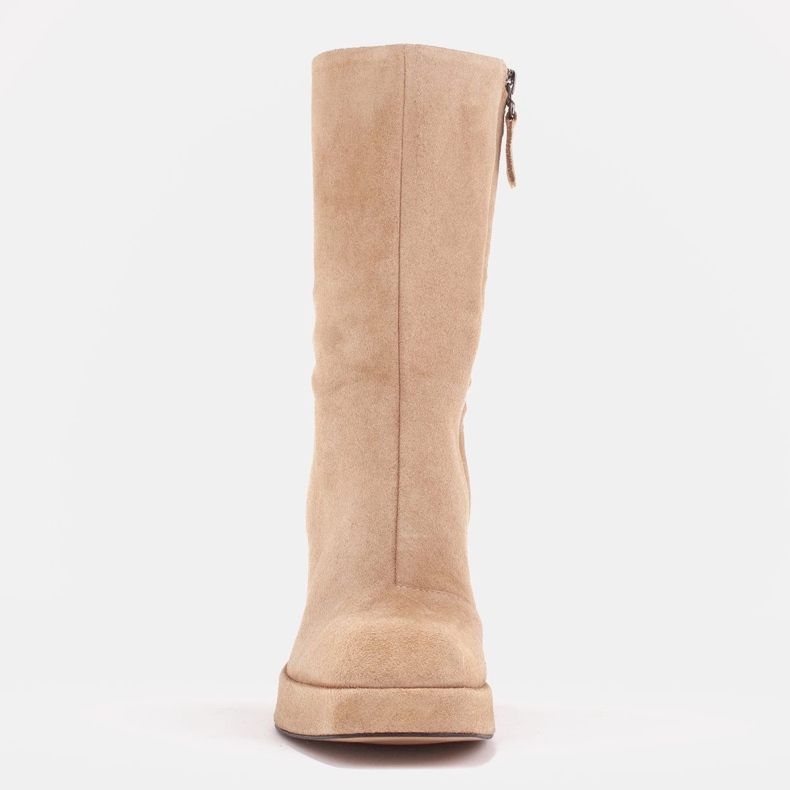 Marco Shoes Rosalia čizme na platformi bež 1