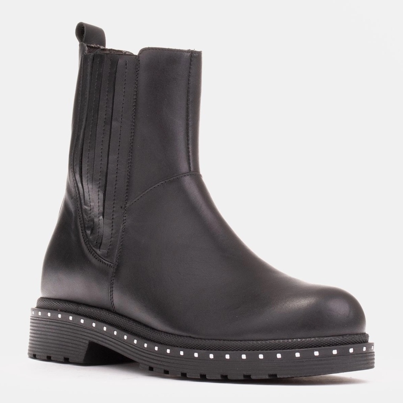 Marco Shoes Costanza čizme sa srebrnim klinovima crno 1