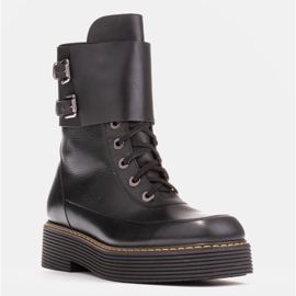 Marco Shoes Čizme Federica s ukrasnim kopčama crno 1