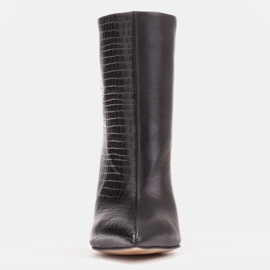 Marco Shoes Čizme na štikli sa pečatom crno 1