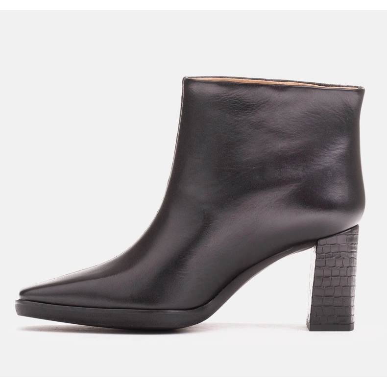 Marco Shoes Kombinirane čizme izrađene od dvije vrste kože crno 1