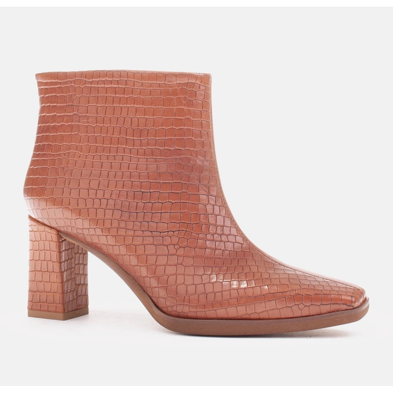 Marco Shoes Kombinirane čizme izrađene od dvije vrste kože smeđa 1