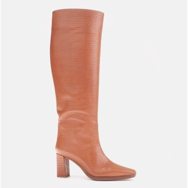 Marco Shoes Čizme s visokim potpeticama s pravilnim gornjim dijelom smeđa 1