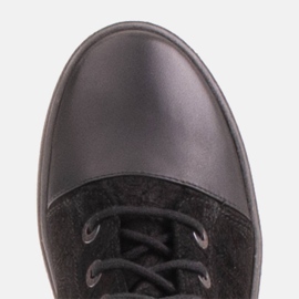 Marco Shoes Čizme na vezanje s ukrasnim patentnim zatvaračima crno 6