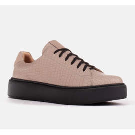 Marco Shoes Lagane tenisice od nappa kože bež 1