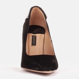 Marco Shoes Štikle od antilopa s kristalima crna 2