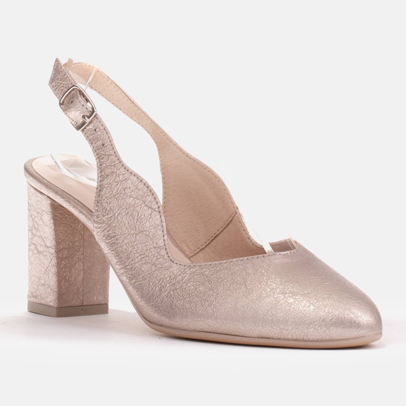 Marco Shoes 1071P platinaste sandale zlatna 1