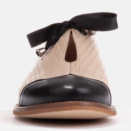 Marco Shoes Jazz cipele s reljefnim reljefom na vezanje 2225P-1284-001-1 bež 1