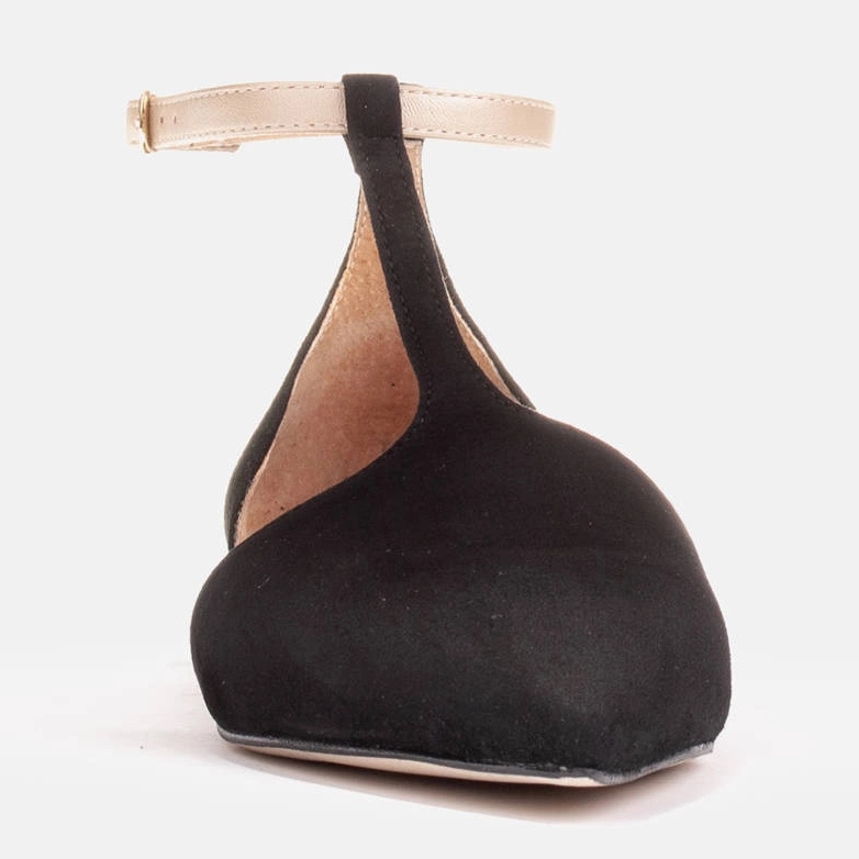 Marco Shoes Sandale od antilopa s remenom za gležanj crna 2