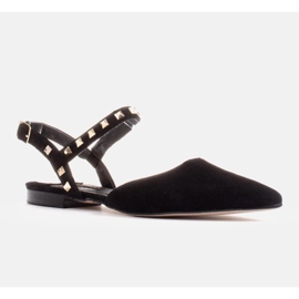 Marco Shoes Crne sandale s kopčama crno 1