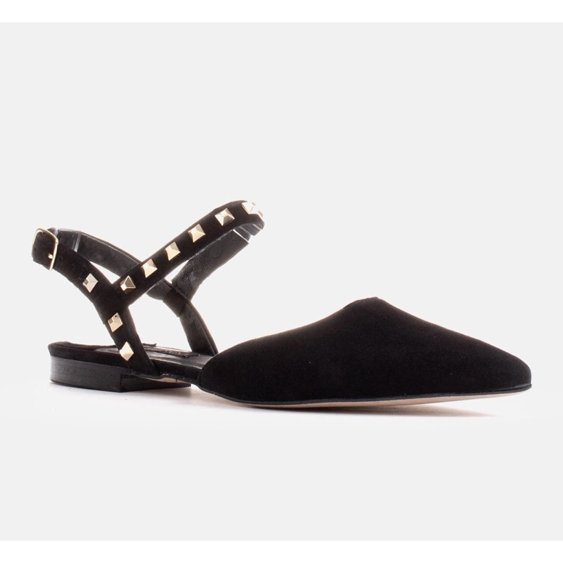 Marco Shoes Crne sandale s kopčama crna 1