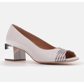 Marco Shoes Pumpe s metalnom petom bijela raznobojna srebro 1