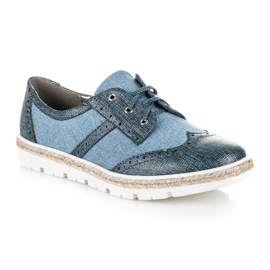 Cipele na vezanje KYLIE plava 1