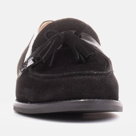 Marco Shoes Loaferice s ukrasnim resama crna 1