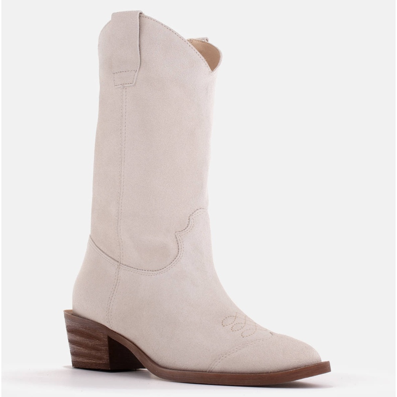 Marco Shoes Kaubojske čizme bez prirodne izolacije od antilopa bijela 1