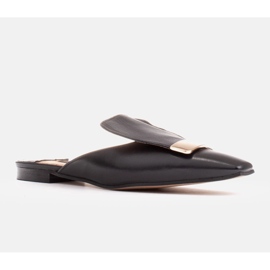 Marco Shoes Papuče od prirodne kože crna 1