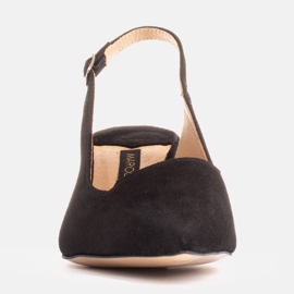 Marco Shoes Sandale od nježnog prirodnog antilopa crno 1