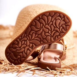 FR1 Dječje sandale sa zlatnim Layra čičkom 3