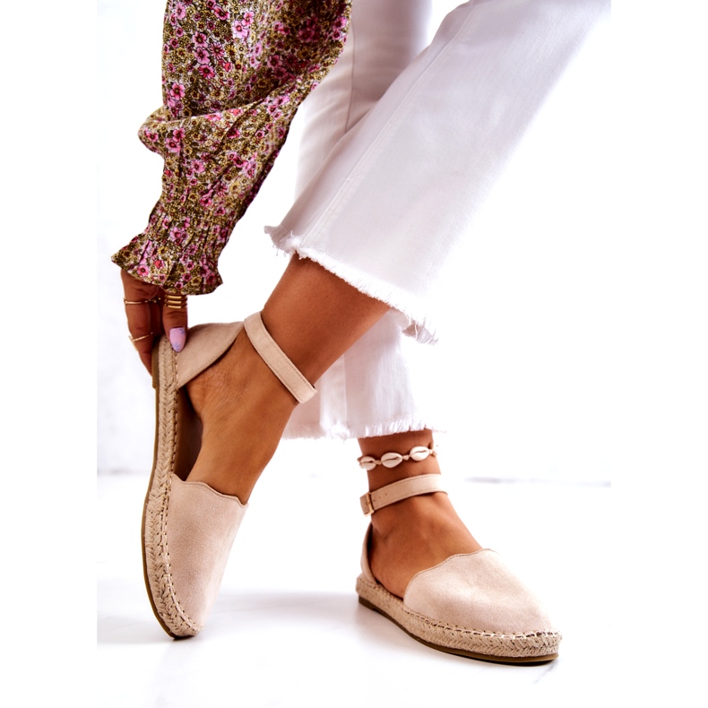 Evento Ženske espadrile s kopčom svijetlobež Bonetti 2