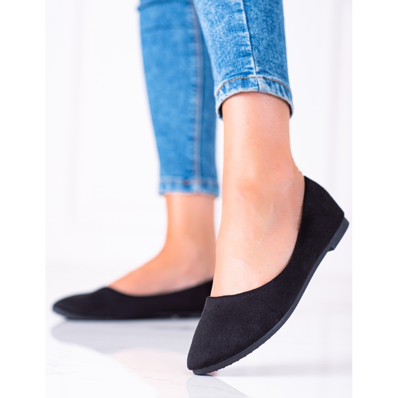 W. Potocki Balerinke od brušene kože Potocki crno 1