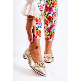 PA2 Kožne lakirane zmijske cipele Golden Elissabeth zlatni 1