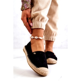 PE1 Ženske espadrile od antilopa, crne Joaquin crno 1