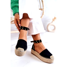 FB2 Crne Lillian Espadrilles sandale s mlaznicama crno 5
