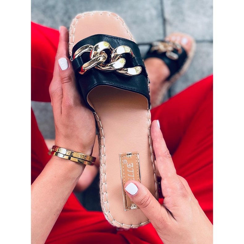 Espadrile s Doria Black lancem crna 1