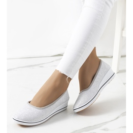 Srebrne tenisice na klin Friis srebro 1