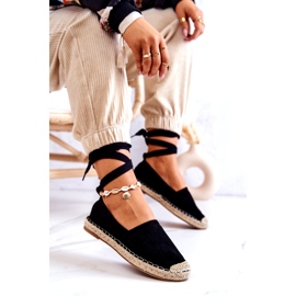 FB1 Ismanne crne antilop espadrile vezane crno 4