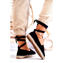 FB1 Ismanne crne antilop espadrile vezane crna 5