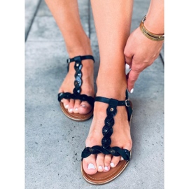 Basma Crne ženske sandale s prelivom crna 1