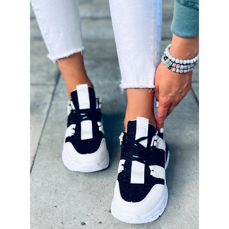 Riley Black ženske tenisice bijela crno 1