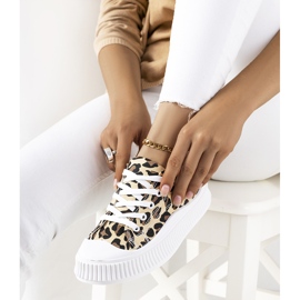 Bež tenisice na platformi Chovka smeđa crno 1