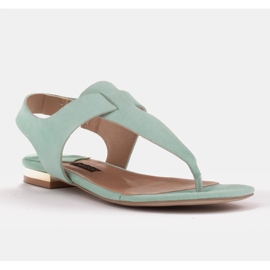 Marco Shoes Sandale od prirodne kože u boji mente zelena 1