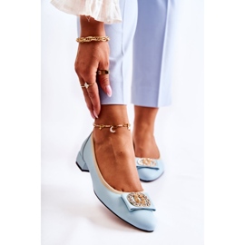 Kožne balerinke s plavim Joliet ornamentom plava 1